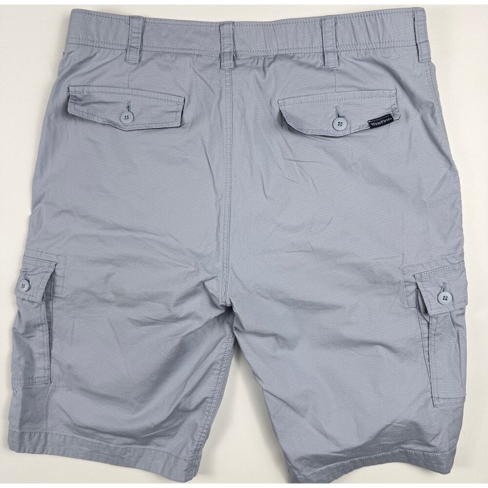 WearFirst Men's Gray Ripstop Cargo Shorts Size 36 Outdoor Utility Hiking - Picture 5 of 5